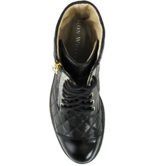 Ron White Tiffany Combat Boot in Onyx, Size EU 41 / US 10 New with Tag MSRP $645 - Picture 4 of 13